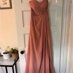 Azazie Pink Strapless Sweetheart Gown